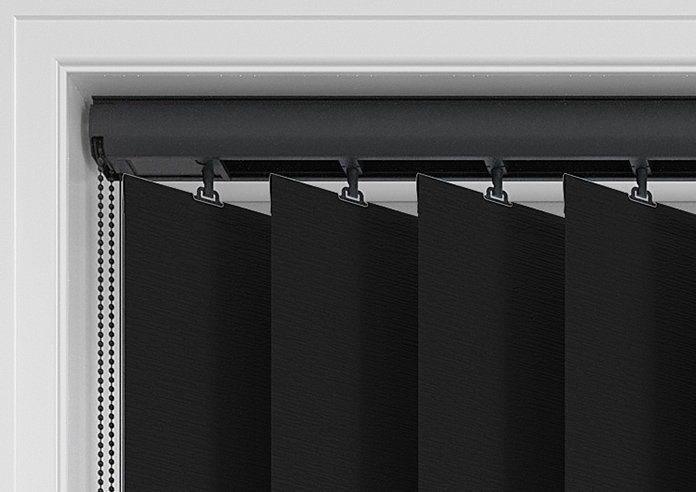 Toulouse (Blackout), Textured Black - Vertical Blind - Image 14